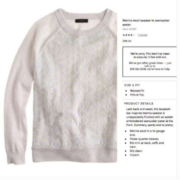 J. Crew Merino Wool Sweater - Picture 3 of 8